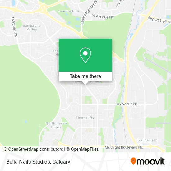 Bella Nails Studios map