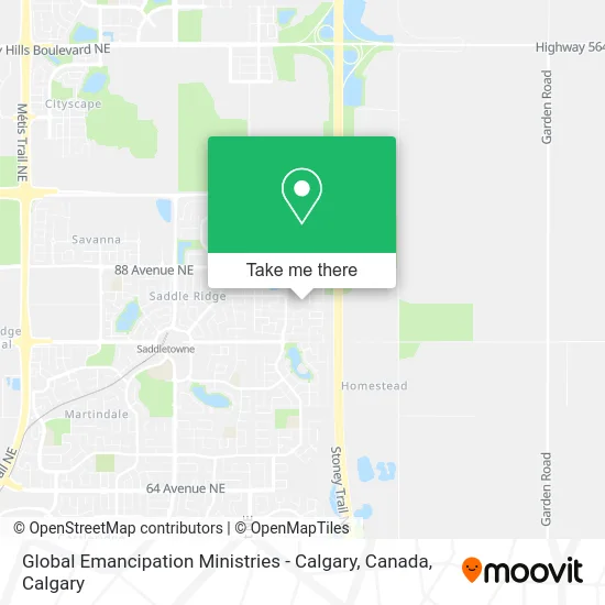 Global Emancipation Ministries - Calgary, Canada map