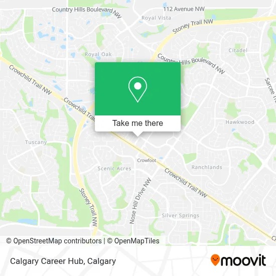 Calgary Career Hub map