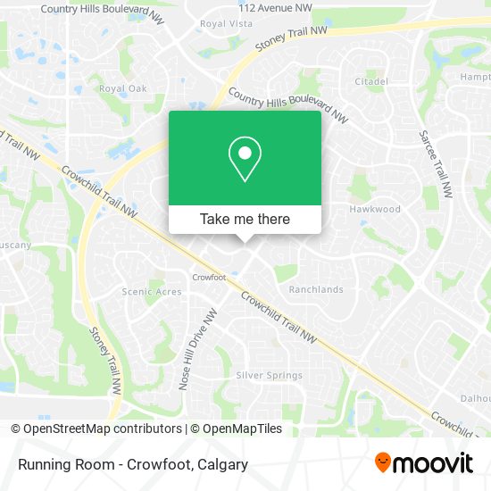 Running Room - Crowfoot map