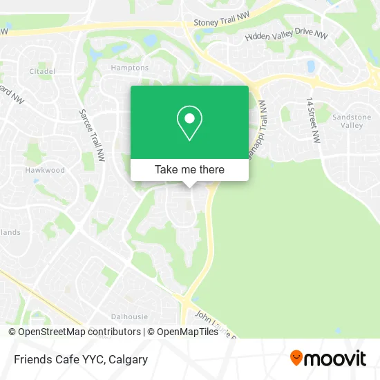 Friends Cafe YYC map