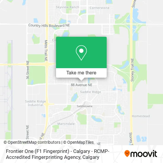 Frontier One (F1 Fingerprint) - Calgary - RCMP-Accredited Fingerprinting Agency map