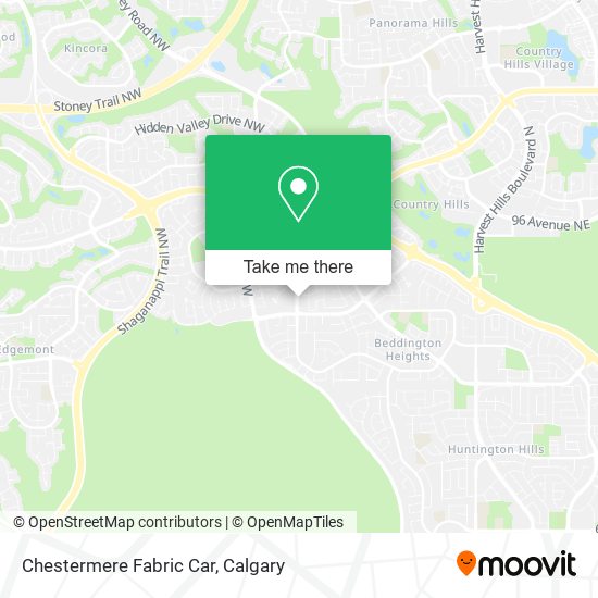 Chestermere Fabric Car map