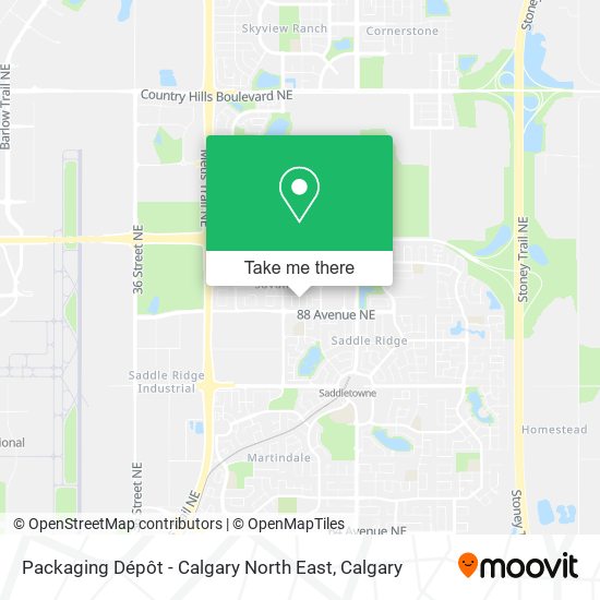 Packaging Dépôt - Calgary North East map