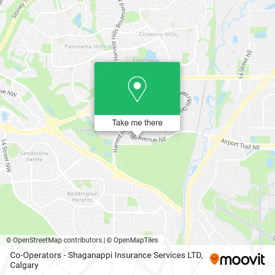 Co-Operators - Shaganappi Insurance Services LTD map