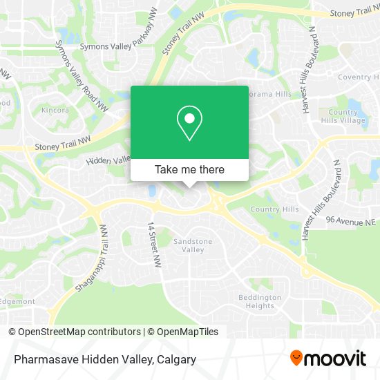 Pharmasave Hidden Valley map