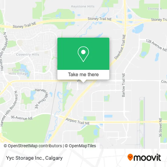 Yyc Storage Inc. map