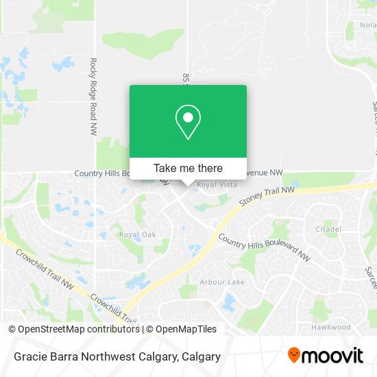 Gracie Barra Northwest Calgary map
