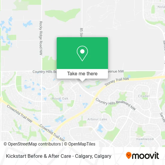 Kickstart Before & After Care - Calgary map