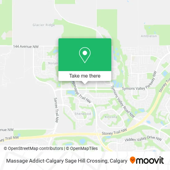 Massage Addict-Calgary Sage Hill Crossing map