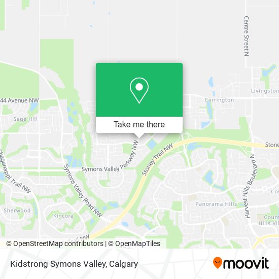 Kidstrong Symons Valley map