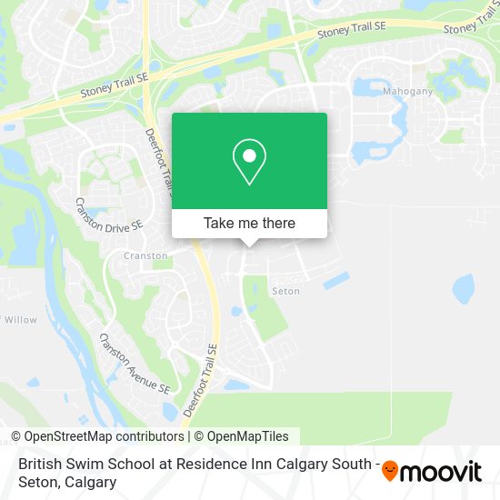 British Swim School at Residence Inn Calgary South - Seton map