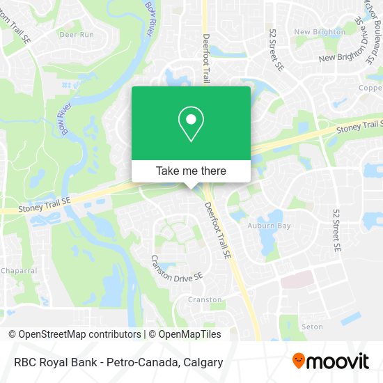 RBC Royal Bank - Petro-Canada map