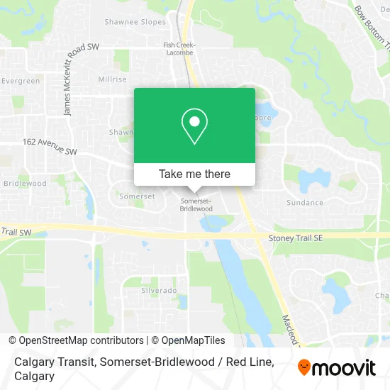 Calgary Transit, Somerset-Bridlewood / Red Line map
