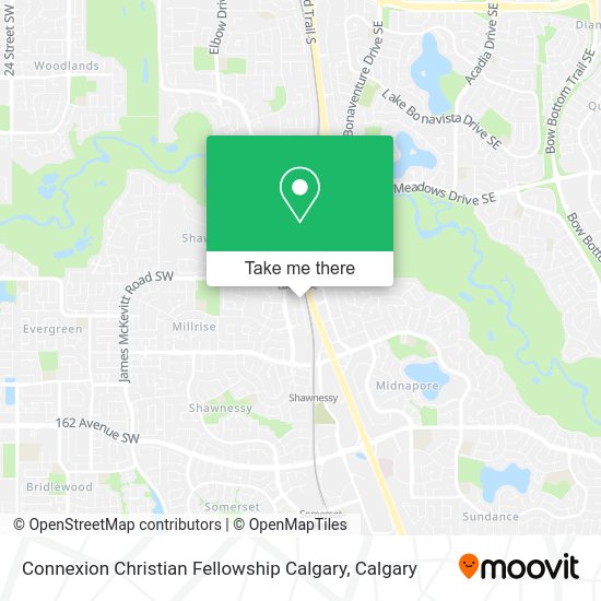 Connexion Christian Fellowship Calgary map