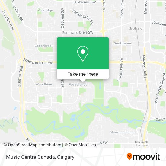 Music Centre Canada map