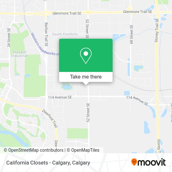 California Closets - Calgary map