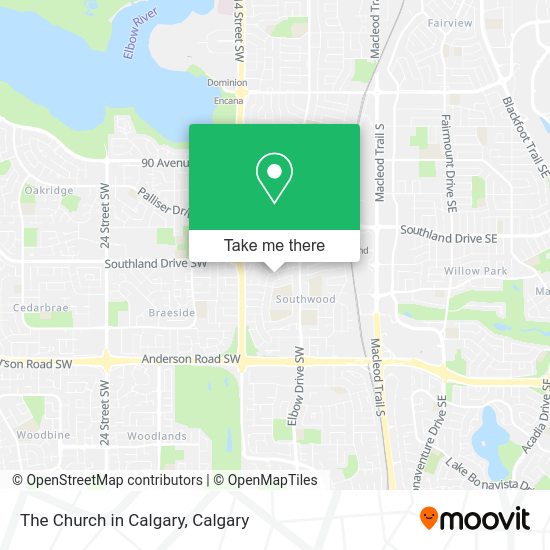 The Church in Calgary map