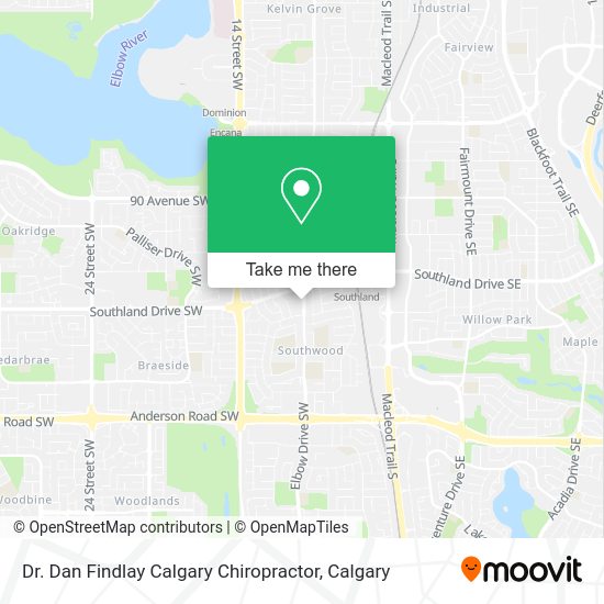 Dr. Dan Findlay Calgary Chiropractor map
