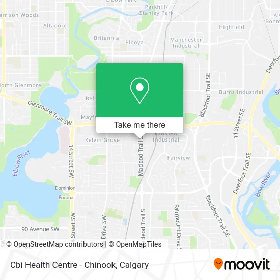 Cbi Health Centre - Chinook map