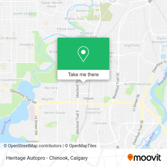 Heritage Autopro - Chinook map