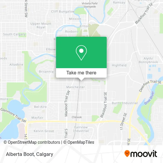 Alberta Boot map