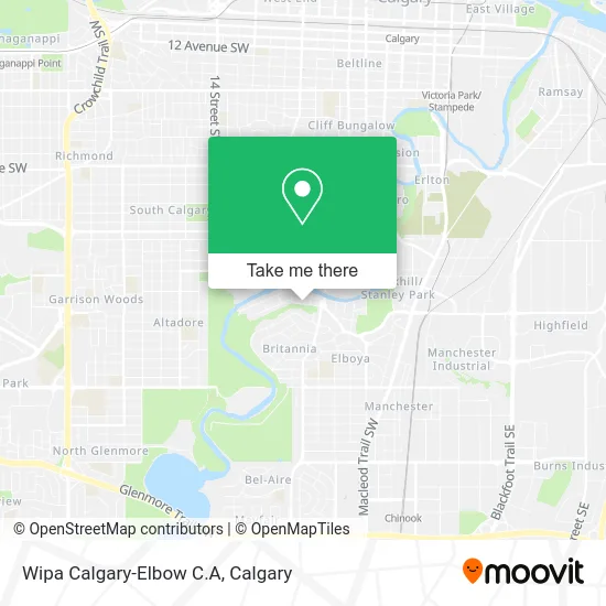 Wipa Calgary-Elbow C.A map