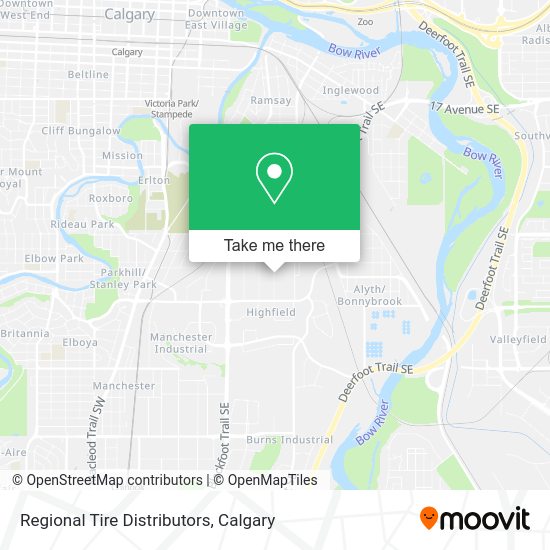 Regional Tire Distributors map
