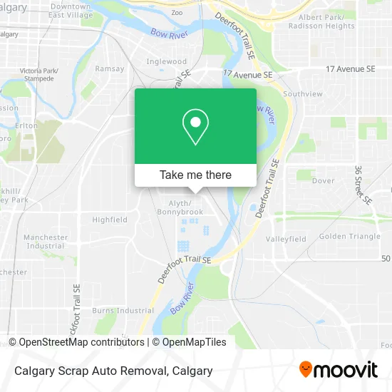 Calgary Scrap Auto Removal map