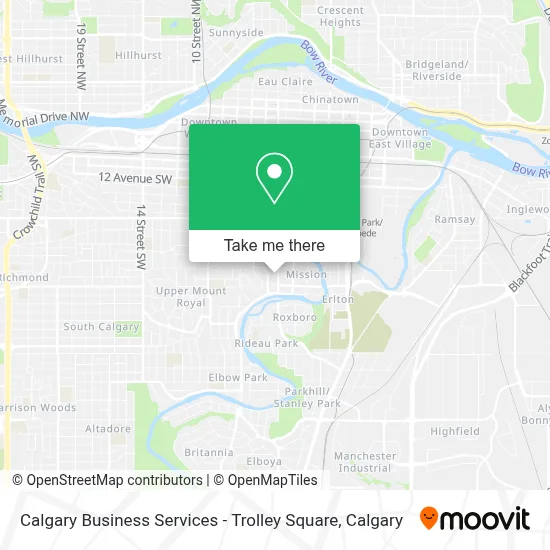 Calgary Business Services - Trolley Square map