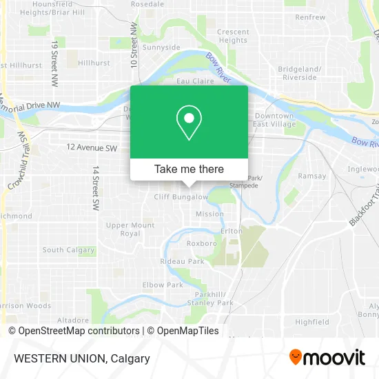 WESTERN UNION map