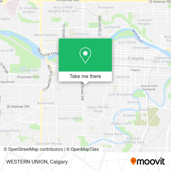 WESTERN UNION map