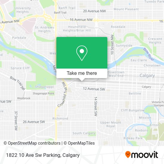 1822 10 Ave Sw Parking map