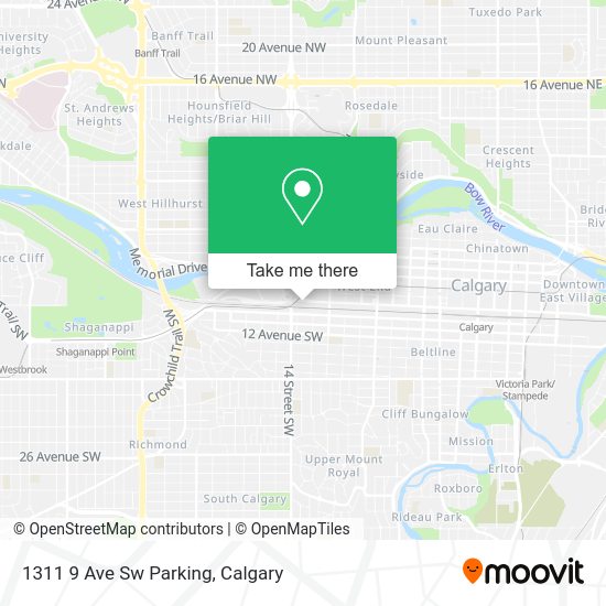 1311 9 Ave Sw Parking map