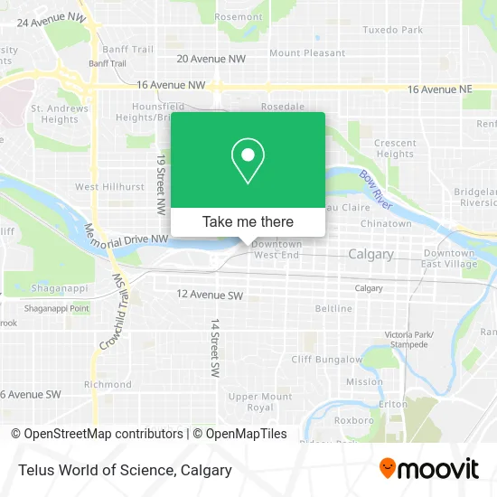 Telus World of Science map