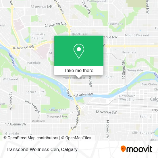 Transcend Wellness Cen map