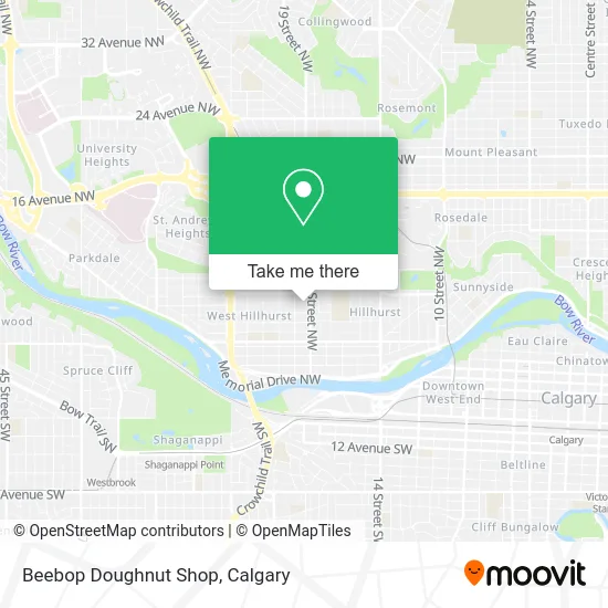 Beebop Doughnut Shop map