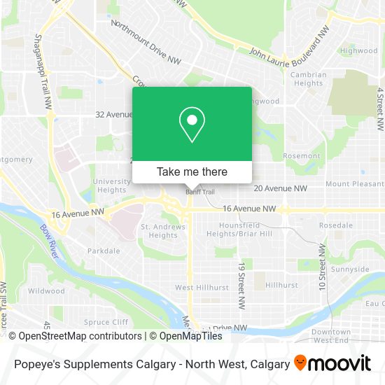 Popeye's Supplements Calgary - North West plan