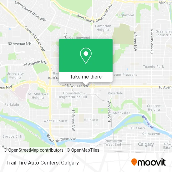 Trail Tire Auto Centers map