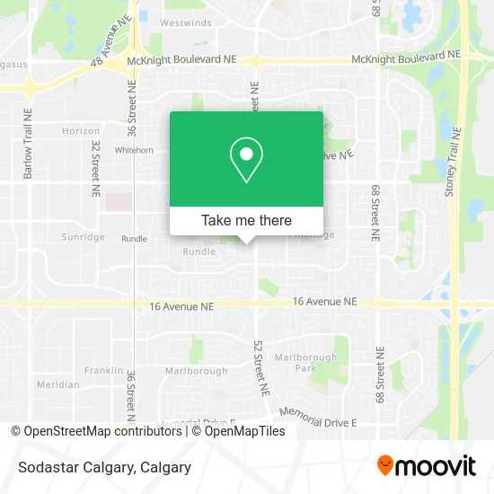 Sodastar Calgary map