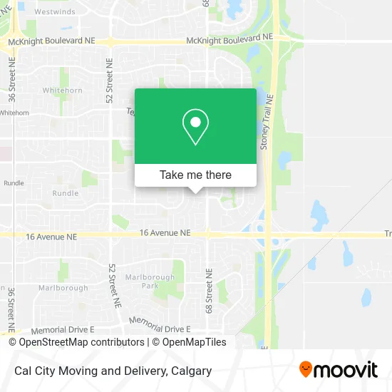 Cal City Moving and Delivery map