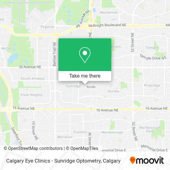 Calgary Eye Clinics - Sunridge Optometry map