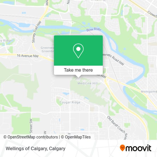Wellings of Calgary map