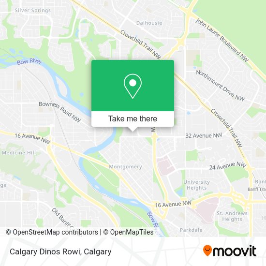 Calgary Dinos Rowi map