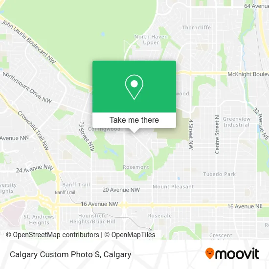 Calgary Custom Photo S map