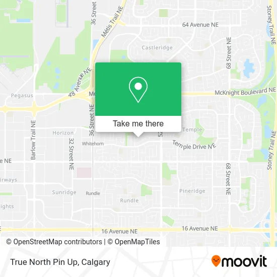 True North Pin Up map