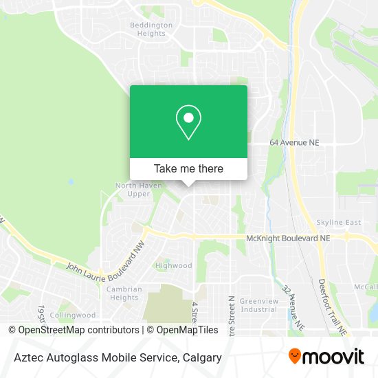 Aztec Autoglass Mobile Service map