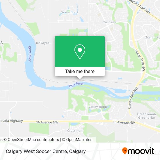 Calgary West Soccer Centre map