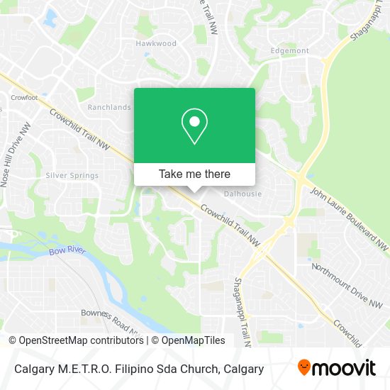 Calgary M.E.T.R.O. Filipino Sda Church map