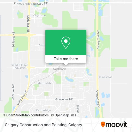 Calgary Construction and Painting map